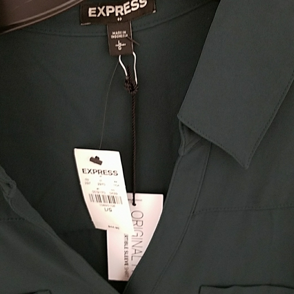 Express green original fit portifino shirt - Picture 2 of 4